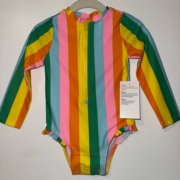 Old Navy Multicolor Striped Kids Rashguard - Picture 1 of 3